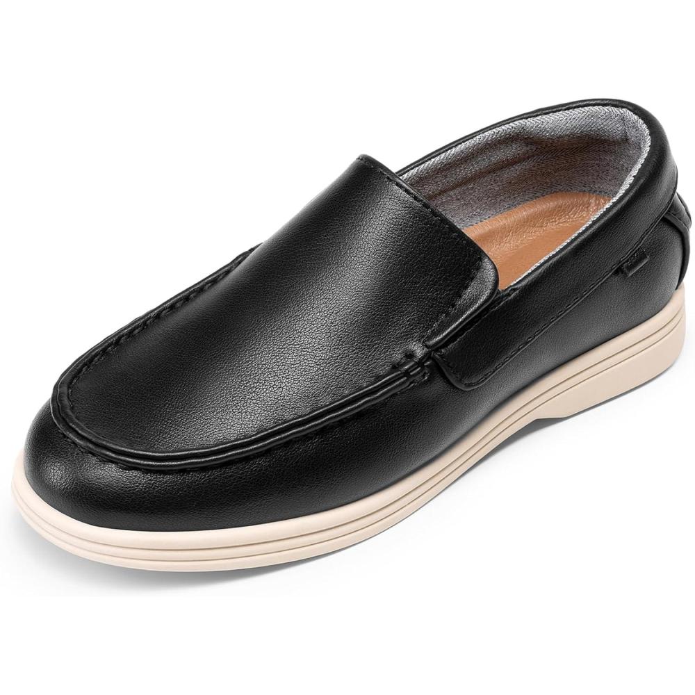 image:imageDREAM PAIRS Boys Dress Shoes SlipOn Loafers Casual Flat Shoes ToddlerLittle KidBig KidBlack