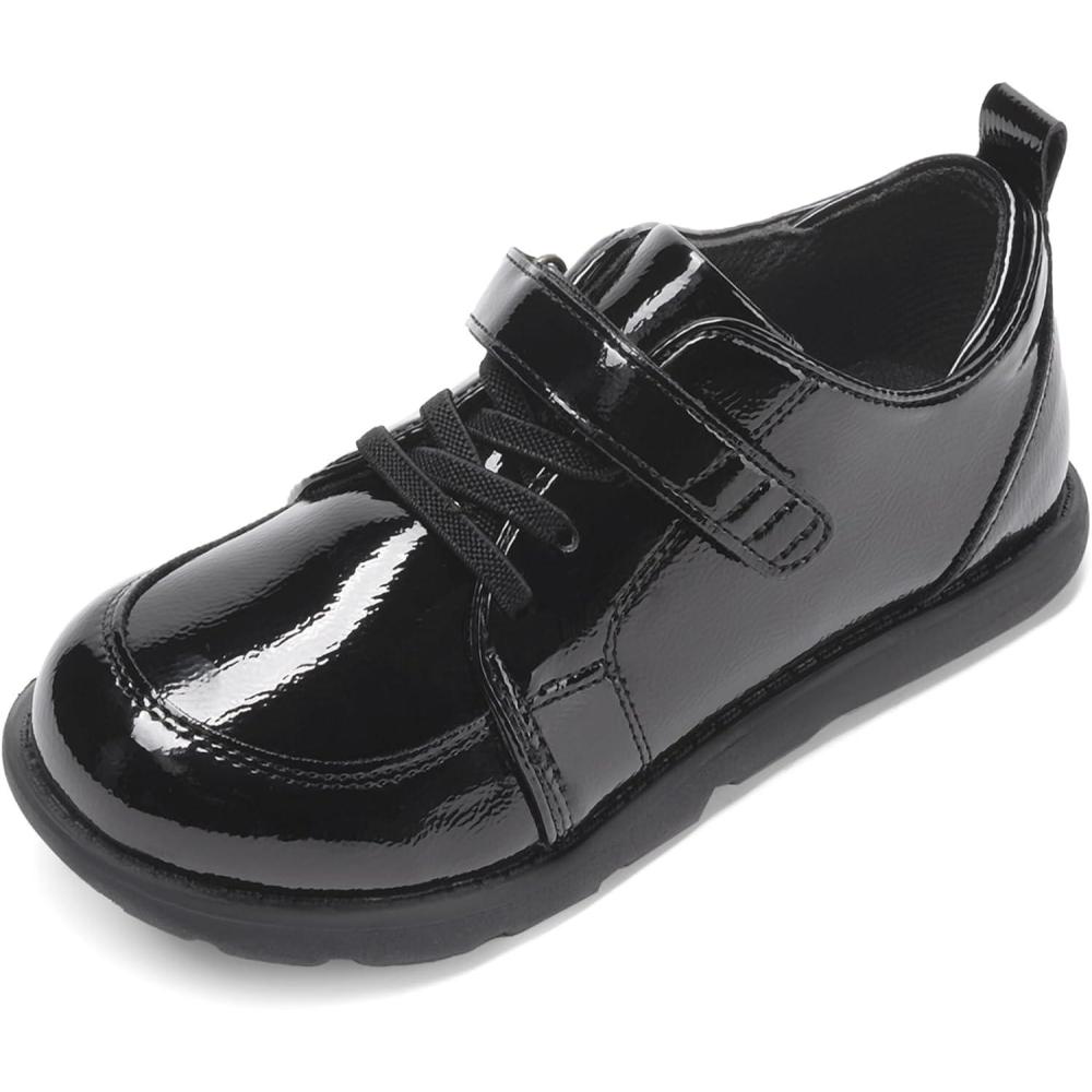 image:imageDREAM PAIRS Boys Dress Shoes Sneaker Casual Oxfords Formal School Uniform Shoes for Toddler Little KidAll Black