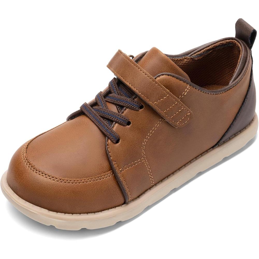 image:imageDREAM PAIRS Boys Dress Shoes Sneaker Casual Oxfords Formal School Uniform Shoes for Toddler Little KidBrown