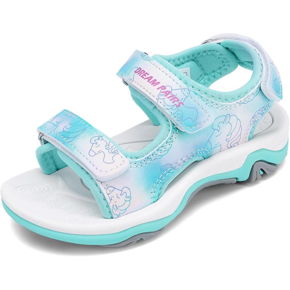 image:imageDREAM PAIRS Boys Girls Sandals Summer Outdoor Athletic Kids Sport Water Shoes for ToddlerLittle KidLight Bluepu