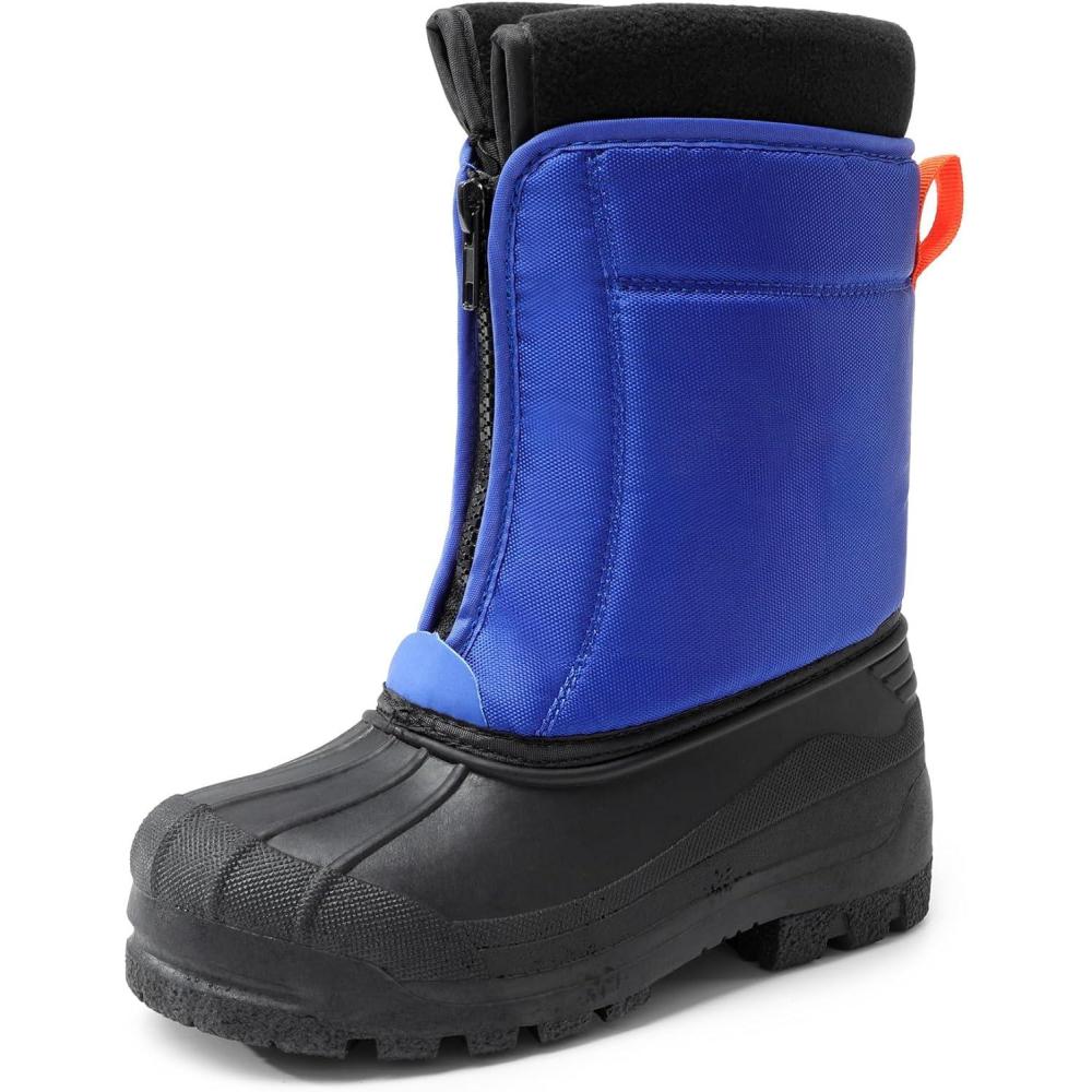 image:imageDREAM PAIRS Boys Girls Waterproof Winter Snow Boots for LittleBig KidsRoyalBlueOrange