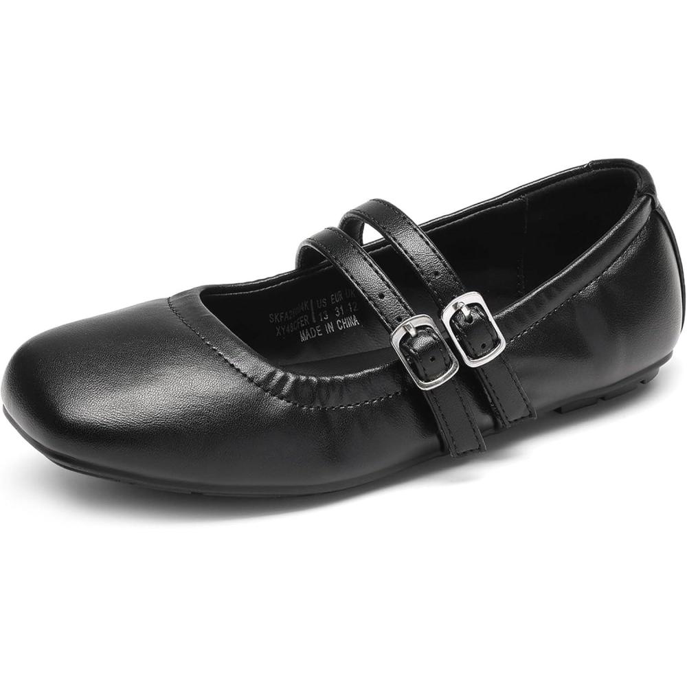 image:imageDREAM PAIRS Girls Dress Shoes Slip on Ballerina Flats Mary Jane Ballet Shoes for WeddingPartyBlack