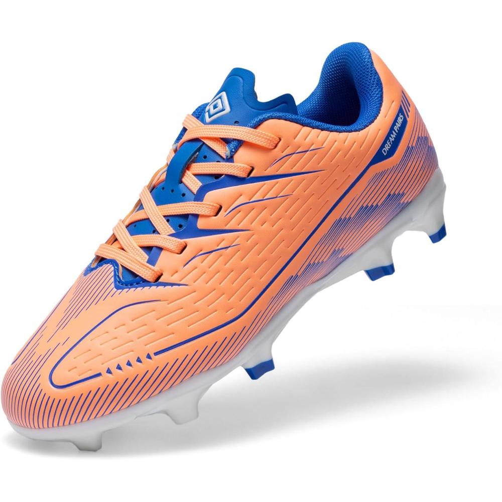 image:imageDREAM PAIRS Kids Multi Ground Soccer Cleats with HighSpeed AntiTwist TPU Plate Athletic Football Shoes for LittleBig KidsOrange