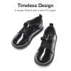 DREAM PAIRS Boys Dress Shoes Sneaker Casual Oxfords Formal School Uniform Shoes for Toddler Little Kid(All Black)