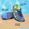 DREAM PAIRS Boys Girls Closed-Toe Outdoor Summer Sport Sandals for Toddler/Little/Big Kid(Grey/Green/Blue)