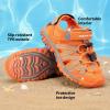 DREAM PAIRS Boys Girls Closed-Toe Outdoor Summer Sport Sandals for Toddler/Little/Big Kid(Orange)