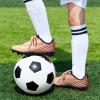 DREAM PAIRS Boys Girls FG AG Soccer Cleats High-Speed Anti-Twist Lightweight Football Shoes(Coral Pink)