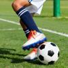 DREAM PAIRS Boys Girls FG AG Soccer Cleats High-Speed Anti-Twist Lightweight Football Shoes(White/Orange)