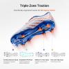 DREAM PAIRS Boys Girls FG AG Soccer Cleats High-Speed Anti-Twist Lightweight Football Shoes(White/Orange)