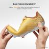 DREAM PAIRS Boys Girls FG AG Soccer Cleats High-Speed Anti-Twist Lightweight Football Shoes(Yellow)