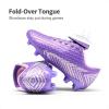 DREAM PAIRS Boys Girls Outdoor Soccer Cleats Firm Ground Football Shoes for Little/Big Kid(Light/Purple/Pink)