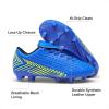 DREAM PAIRS Boys Girls Outdoor Soccer Cleats Firm Ground Football Shoes for Little/Big Kid(Royal/Blue/Black)
