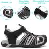 DREAM PAIRS Boys Girls Outdoor Summer Sport Athletic Sandals for Toddler/Little/Big Kid(Black/Light/Grey)