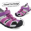 DREAM PAIRS Boys Girls Outdoor Summer Sport Athletic Sandals for Toddler/Little/Big Kid(Purple/Fuchsia/Light/Grey)
