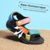 DREAM PAIRS Boys Girls Sandals Kids Adventurous Light-Weight Adjustable Straps Summer Water Shoes (Toddler/Little Kid/Big Kid)(Green/Blue/Yellow)