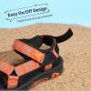 DREAM PAIRS Boys Girls Sandals Kids Adventurous Light-Weight Adjustable Straps Summer Water Shoes (Toddler/Little Kid/Big Kid)(Orange/Black)