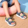 DREAM PAIRS Boys Girls Sandals Kids Athletic Summer Water Open Toe Shoes for Little/Big Kid(Grey/Blue)