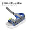 DREAM PAIRS Boys Girls Sandals Kids Athletic Summer Water Open Toe Shoes for Little/Big Kid(Grey/Blue)