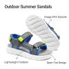 DREAM PAIRS Boys Girls Sandals Kids Athletic Summer Water Open Toe Shoes for Little/Big Kid(Grey/Blue)