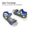 DREAM PAIRS Boys Girls Sandals Kids Athletic Summer Water Open Toe Shoes for Little/Big Kid(Grey/Blue)
