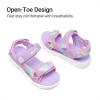 DREAM PAIRS Boys Girls Sandals Kids Athletic Summer Water Open Toe Shoes for Little/Big Kid(Rainbow/Purple)