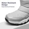 DREAM PAIRS Boys Girls Snow Boots Lightweight Slip Resistant Mid Calf Winter Shoes for Little/Big Kid(Grey)
