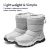 DREAM PAIRS Boys Girls Snow Boots Lightweight Slip Resistant Mid Calf Winter Shoes for Little/Big Kid(Grey)