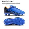 DREAM PAIRS Boys Girls Soccer Cleats Athletic Training Football Shoes for Little/Big Kid(Royal/Blue/Orange)