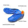 DREAM PAIRS Boys Girls Soccer Cleats Athletic Training Football Shoes for Little/Big Kid(Royal/Blue/Orange)