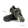 DREAM PAIRS Boys Girls Soccer Cleats Kids Firm Ground Football Shoes for Little/Big Kid with Soccer Socks(Black/Neon Green)