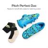 DREAM PAIRS Boys Girls Soccer Cleats Kids Firm Ground Football Shoes for Little/Big Kid with Soccer Socks(Royal Blue/Neon Green)