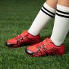 DREAM PAIRS Boys Girls Soccer Cleats Kids Youth Multi Ground Outdoor Football Shoes for Little/Big Kid(Red/Black)