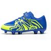 DREAM PAIRS Boys Girls Soccer Cleats Kids Youth Multi Ground Outdoor Football Shoes for Little/Big Kid(Royal Blue/Neon Green)