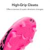 DREAM PAIRS Boys Girls Soccer Cleats Youth Firm Groud Outdoor Sport Athletic High Top Football Shoes for Little/Big Kid(Hot Pink/Black)