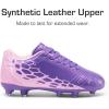 DREAM PAIRS Boys Girls Soccer Cleats Youth Firm Groud Outdoor Sport Athletic High Top Football Shoes for Little/Big Kid(Purple/Pink)