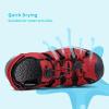 DREAM PAIRS Boys Girls Summer Outdoor Athletic Sport Sandals Walking Hiking Hook and Loop Adjustable Multicolor for Toddler/Little/Big Kids(Red/Black/Grey)