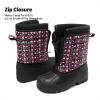 DREAM PAIRS Boys Girls Waterproof Winter Snow Boots for Little/Big Kids(Black/Pink)