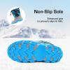 DREAM PAIRS Boys Snow Boots Waterproof Camouflage Slip Resistant Mid Calf Faux Fur Lining Outdoor Muck Winter Shoes for Little/Big Kids(Blue/Gray)