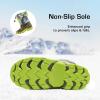 DREAM PAIRS Boys Snow Boots Waterproof Camouflage Slip Resistant Mid Calf Faux Fur Lining Outdoor Muck Winter Shoes for Little/Big Kids(Gray/Oliver Green)