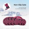 DREAM PAIRS Boys Snow Boots Waterproof Camouflage Slip Resistant Mid Calf Faux Fur Lining Outdoor Muck Winter Shoes for Little/Big Kids(Red/Black)