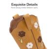 DREAM PAIRS Girls Cowboy Cowgirl Boots Floral Embroidered Western Square Toe Mid Calf Toddler Little Big Kid for Birthday Party Concert(Camel)
