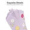 DREAM PAIRS Girls Cowboy Cowgirl Boots Floral Embroidered Western Square Toe Mid Calf Toddler Little Big Kid for Birthday Party Concert(Light Purple)