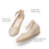 DREAM PAIRS Girls Dress Shoes Low Wedge Heels Ankle Strap Wedding Flower Party Pump for Toddler Little Big Kid(Gold)