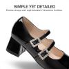 DREAM PAIRS Girls Dress Shoes Mary Jane Double Straps High Heel Easter Wedding Party Church Princess Communion Pumps for Little/Big Kids(Black)