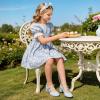 DREAM PAIRS Girls Dress Shoes Mary Jane Double Straps High Heel Easter Wedding Party Church Princess Communion Pumps for Little/Big Kids(Light Blue)