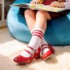DREAM PAIRS Girls Dress Shoes Mary Jane Double Straps High Heel Easter Wedding Party Church Princess Communion Pumps for Little/Big Kids(Red)