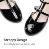 DREAM PAIRS Girls Dress Shoes Mary Jane Flats for Little Girls Party Shoes with T Strap(Black)