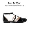 DREAM PAIRS Girls Dress Shoes Mary Jane Flats for Little Girls Party Shoes with T Strap(Black)