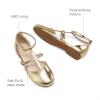 DREAM PAIRS Girls Dress Shoes Mary Jane Flats for Little Girls Party Shoes with T Strap(Gold)