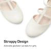 DREAM PAIRS Girls Dress Shoes Mary Jane Flats for Little Girls Party Shoes with T Strap(Ivory)